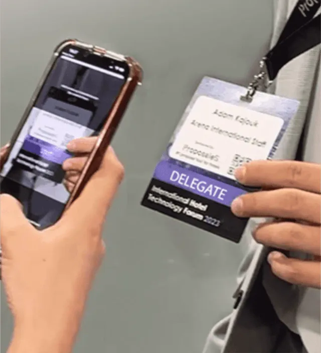 A custom event badge