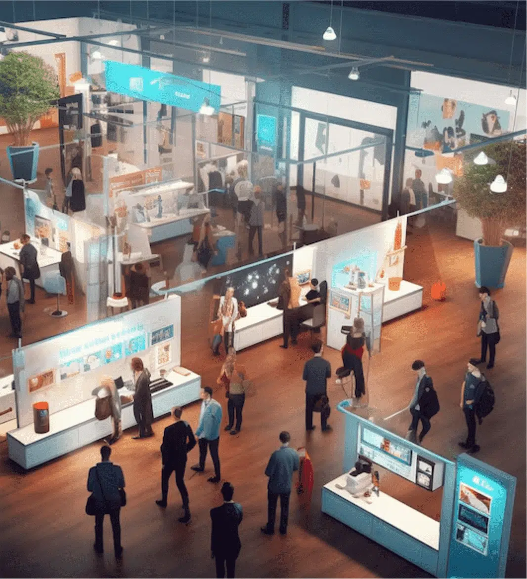 An interactive event floor plan