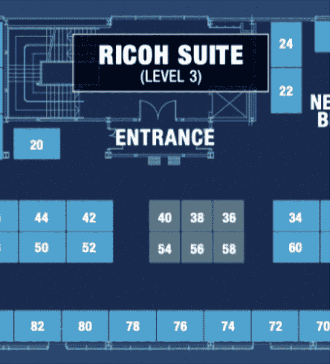 An interactive event floor plan