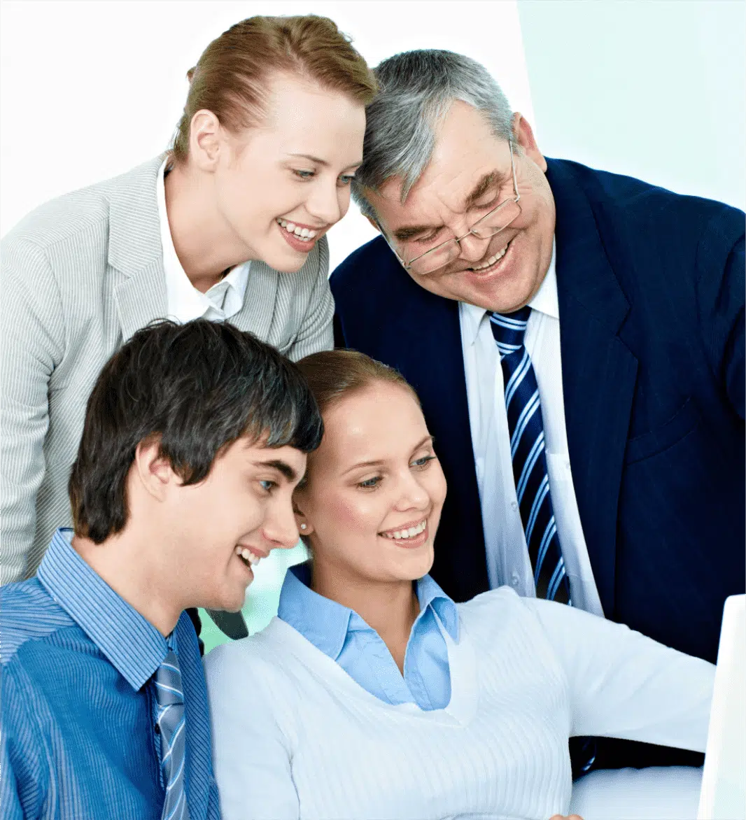 A nonprofit team at the registration desk
