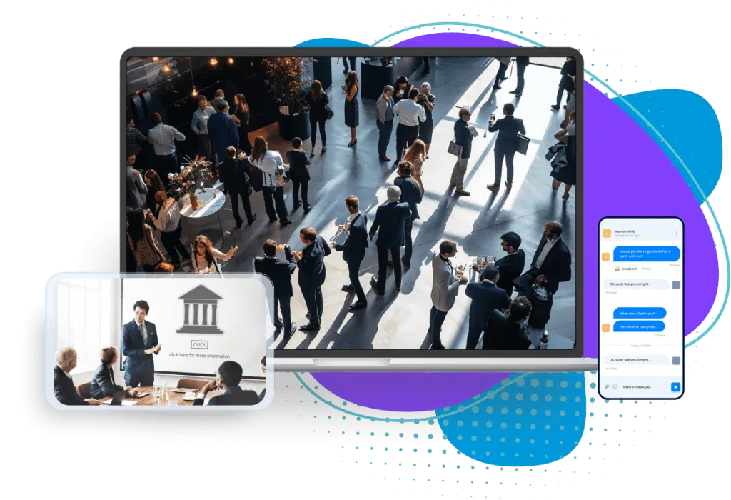 A public sector networking event on screen