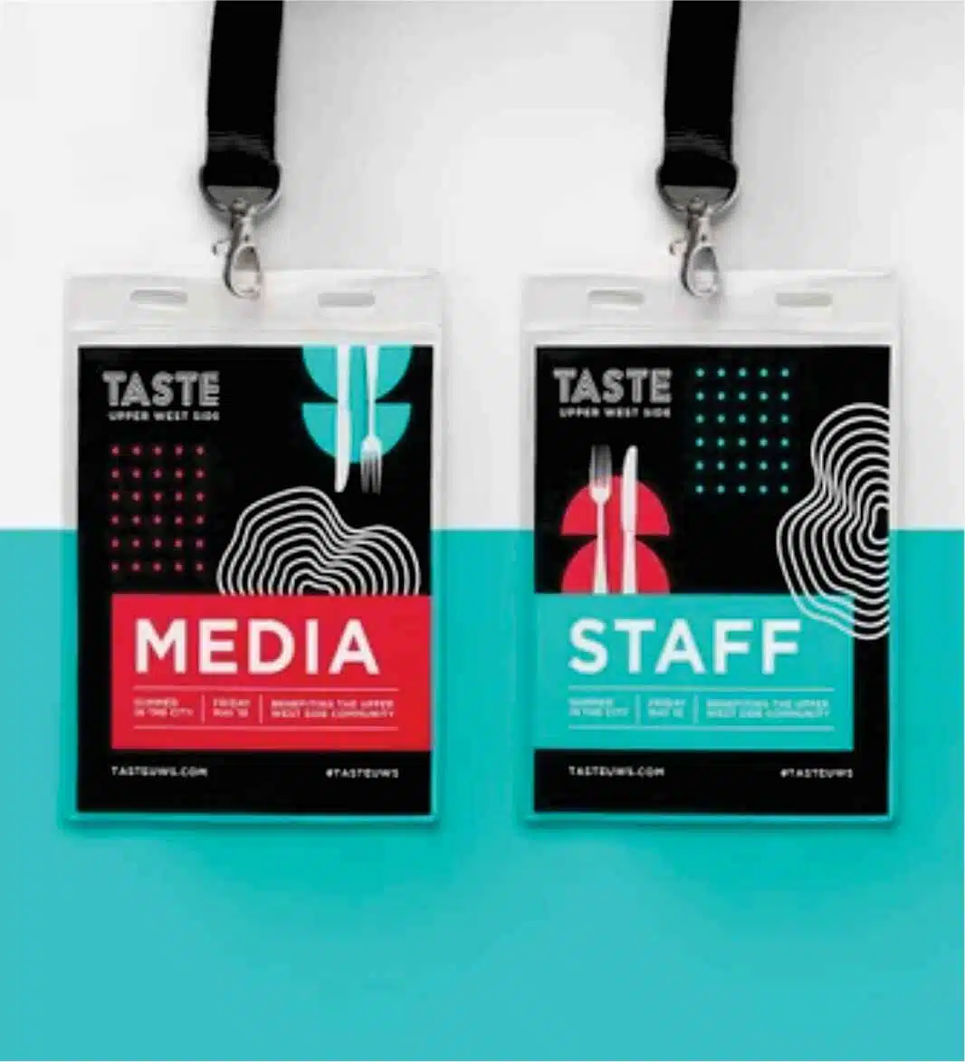 Event badges and lanyards