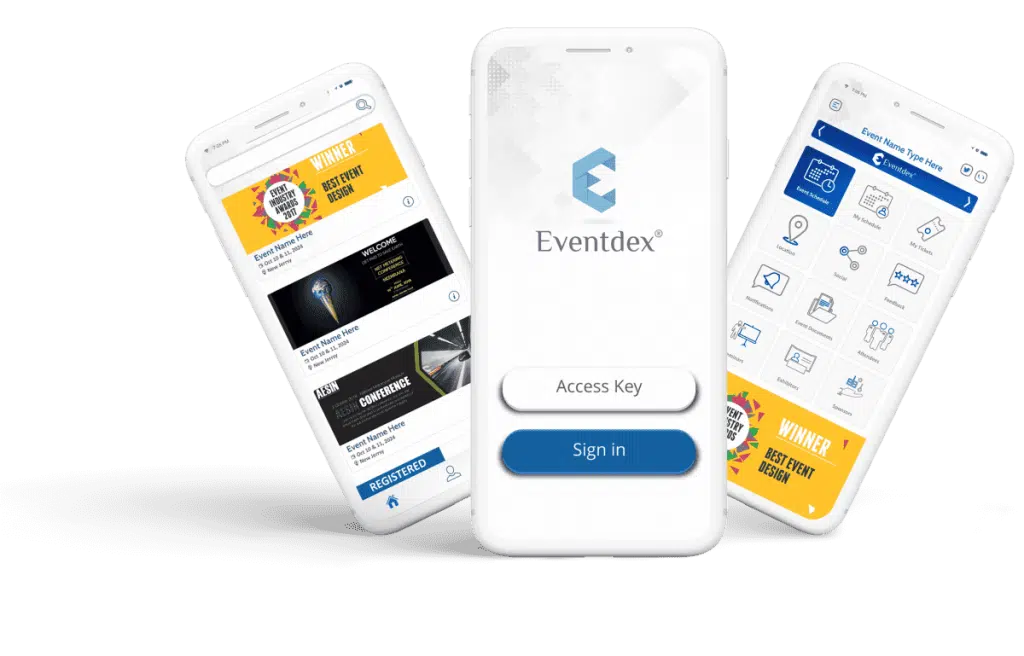 The Eventdex app on a phone