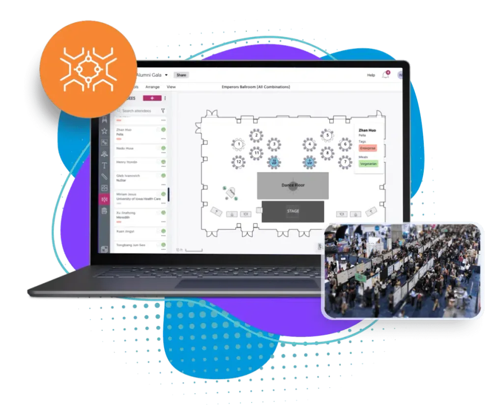 The Eventdex floor plan software in use